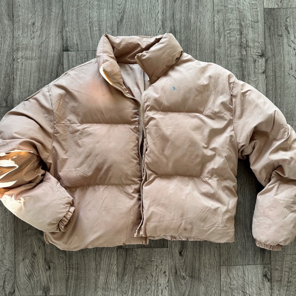 Fabletics Light Brown Puffer Jacket - Picture 1 of 7